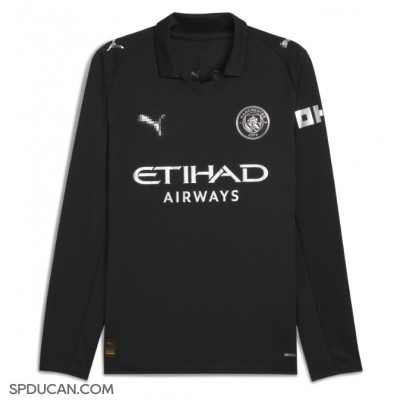 Muški Nogometni Dres Manchester City Gostujuci 2025-26 Dugi Rukav Muški Nogometni Dres Manchester City Gostujuci 2025-26 Dugi Rukav